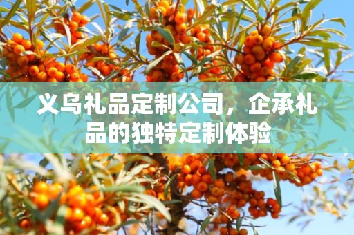 义乌礼品定制公司，企承礼品的独特定制体验
